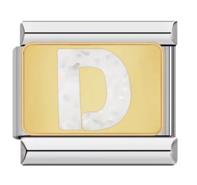 Charm "D" Fondo Dorado 