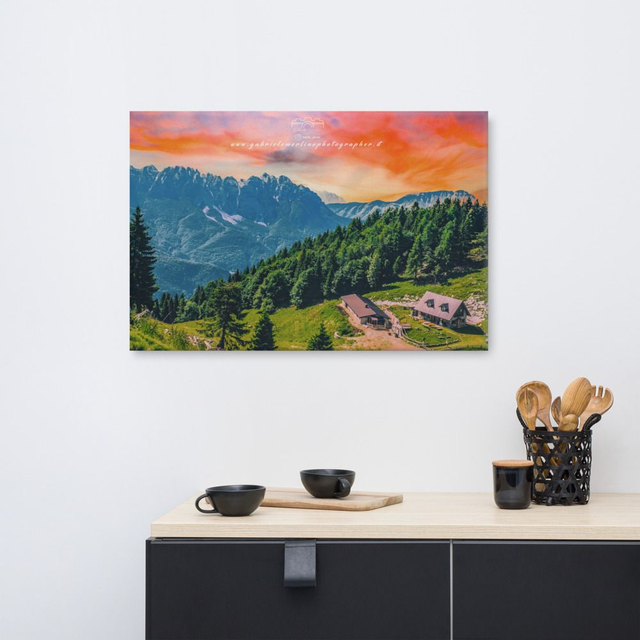  Canvas sunset mountain 