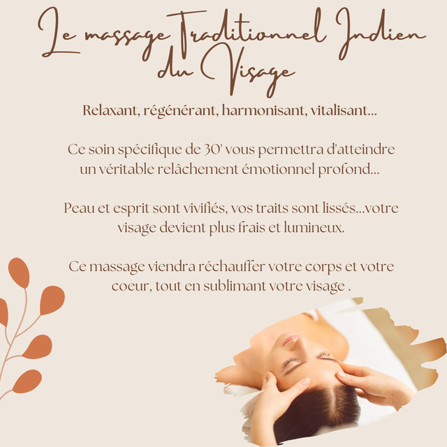 Massage Traditionnel Indien du Visage - 1h