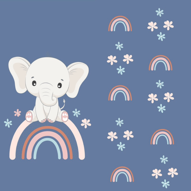 Panel 50x155 mit Kombi Stoff Elefant 