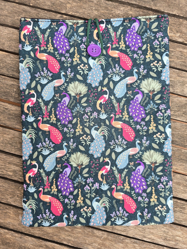 Funda de libro de pavo real