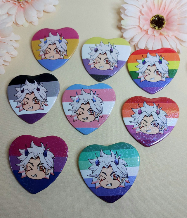 Genshin Impact Itto LGBTQ Pride Buttons
