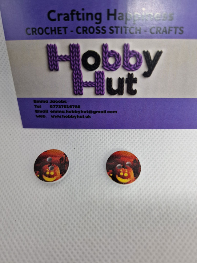 Halloween Pumpkin Buttons 