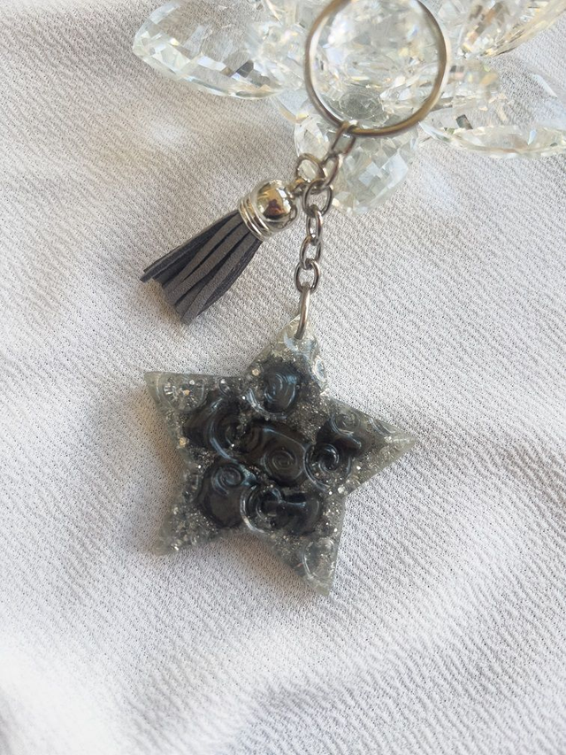 Chaveiro Estrela com Hematita pra Proteção