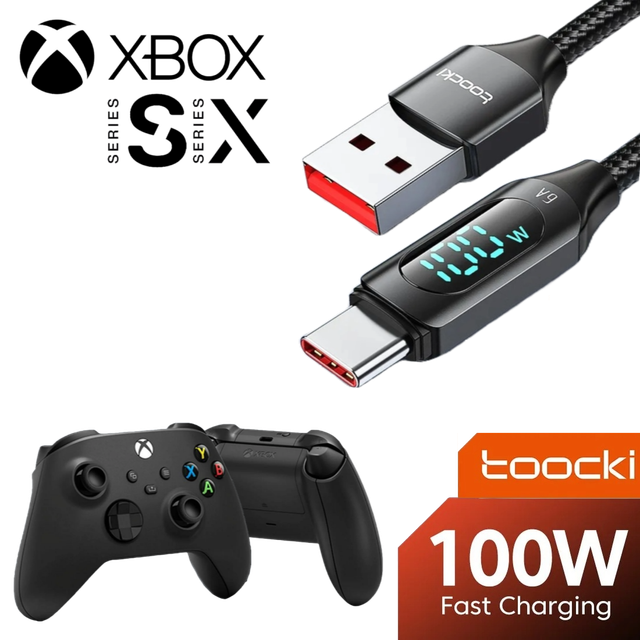 Series X/S Controller 2 Meter Charging Cable USB-A to USB-C