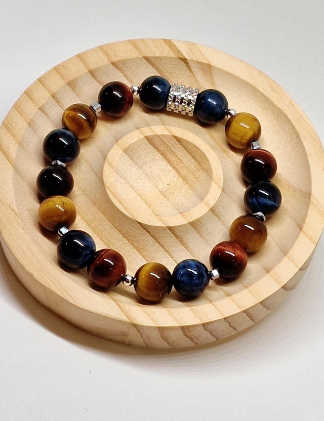 Bracelet de pierres 3 Œils en 1 cm