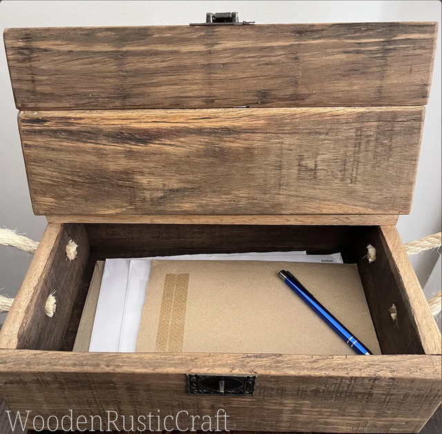 Rustic Red Oak Keepsake Chest | Memory Box