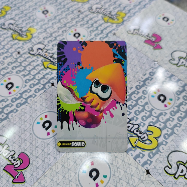 Tarjeta Amiibo Inkling Squid (Naranjo)