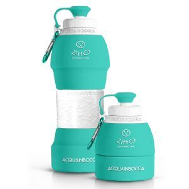 ZITTO ACQUAINBOCCA , BORRACCIA ECOSOSTENIBILE  TURQUESE