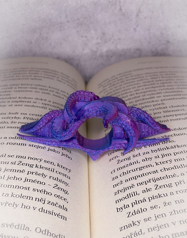 Držák stránek Chobotnice fialovo modrá