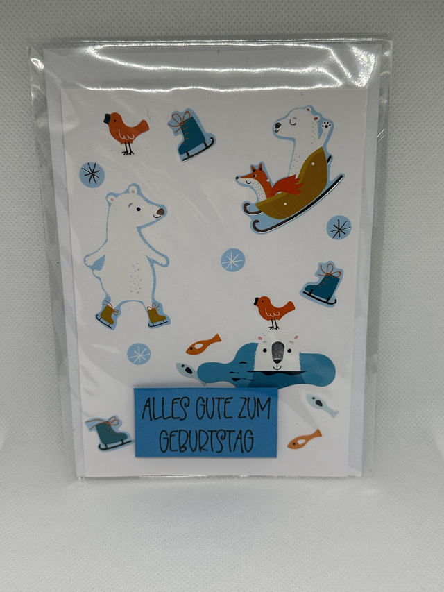Geburtstagskarte Eisbär