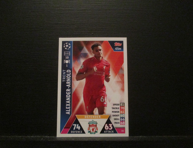 Trent Alexander-Arnold - UEFA Champions League Match Attax 2018/19 Original Trading Card #201