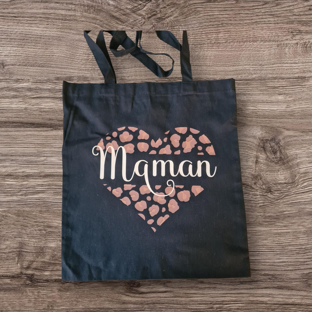 Tote bag cœur leopard 