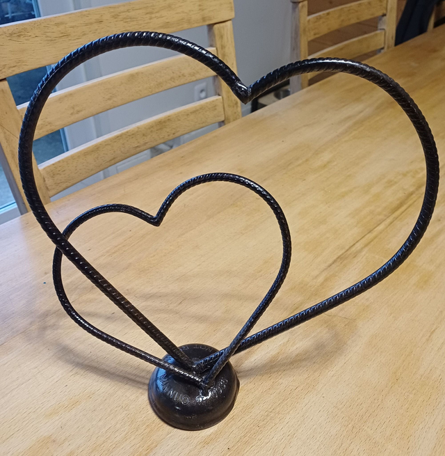 Déco coeur double sur soucle