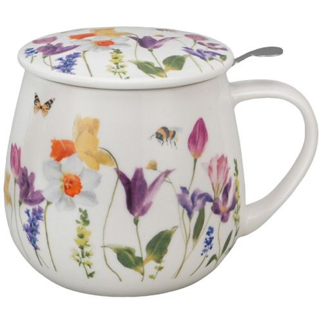 Taza may, porcelana 0,40 l. filtro y tapa, en caja de regalo. *497