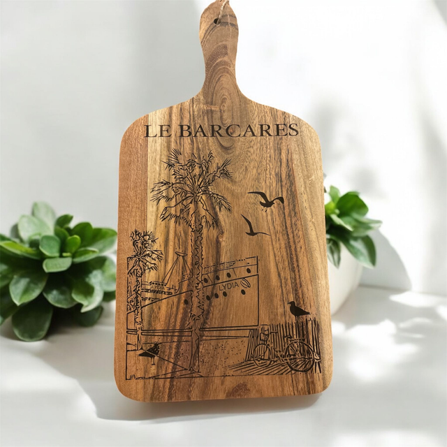 Planche a découper en bois d’acacia 28x14 cm LE BARCARES