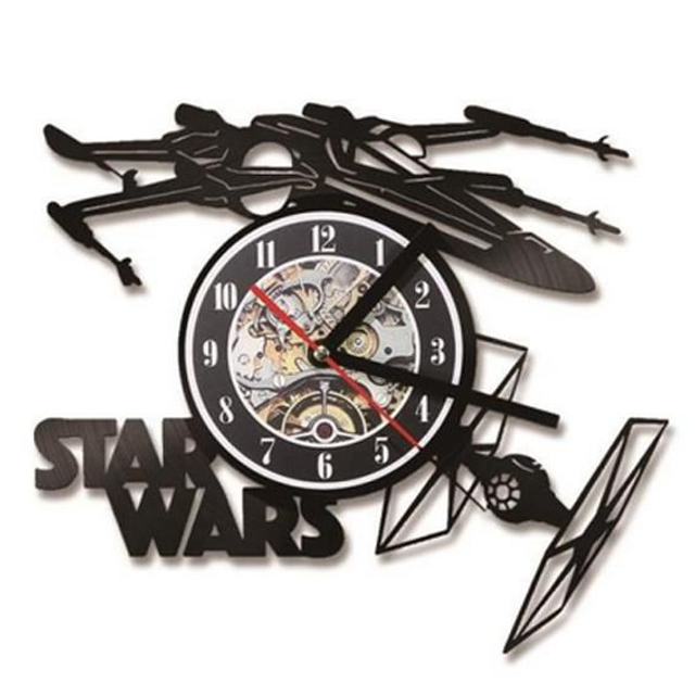 RELOJ DE PARED STAR WAR  NAVES 30cm X 30cm
