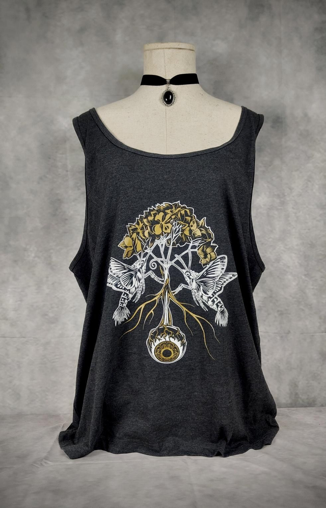 T-shirt Tank "Moro-Sphinx" Gris Asphalte