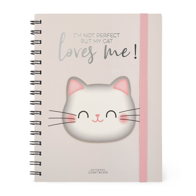 Quaderno a Righe con Spirale Kitty - Foglio A5