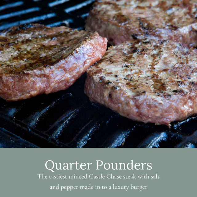 Beef  Burgers 4 x  Quarter pounders per pack