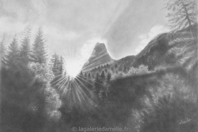 "Caresse solaire" - tirage 10 x 15 cm + cadre