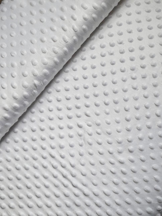 Minky gaufré blanc - 50cm