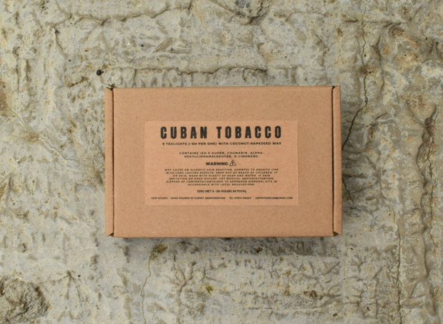 &quot;CUBAN TOBACCO&quot; tealights (6pcs) 