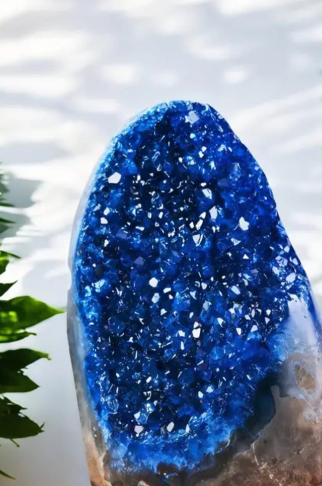 Blauer Achat Stein ca. 400g Heilstein