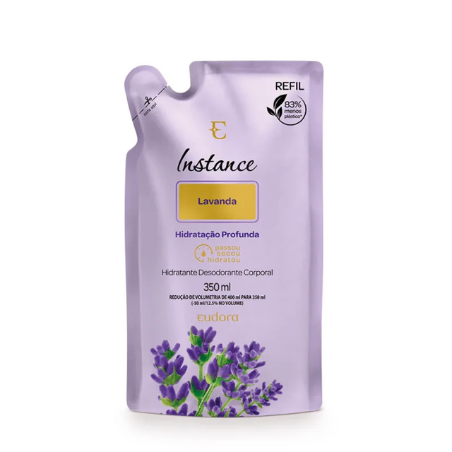 Refil Hidratante Desodorante Corporal Instance Lavanda 350ml