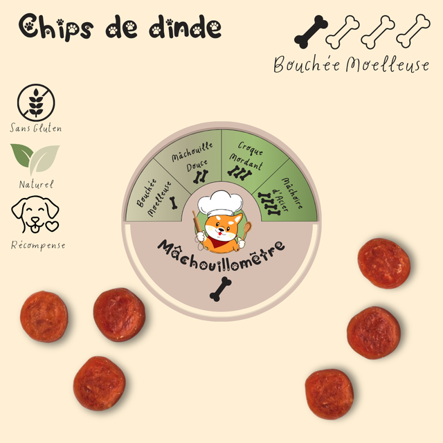 Chips moelleuse de dinde - 100g