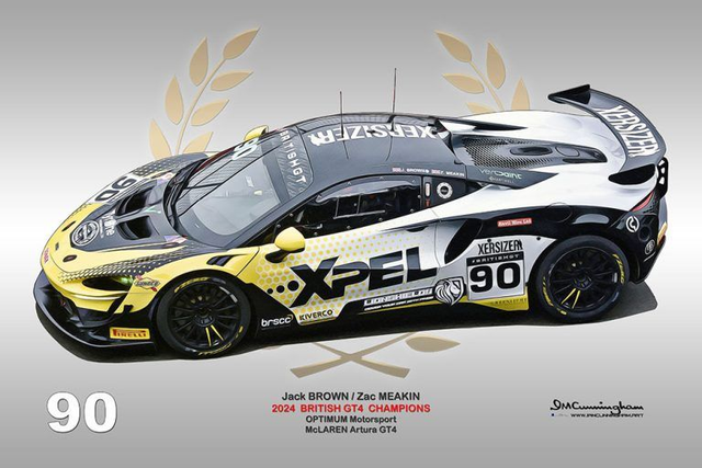 C241104 McLaren Artura GT4 British GT 24 Optimum Motorsport #90 Champions