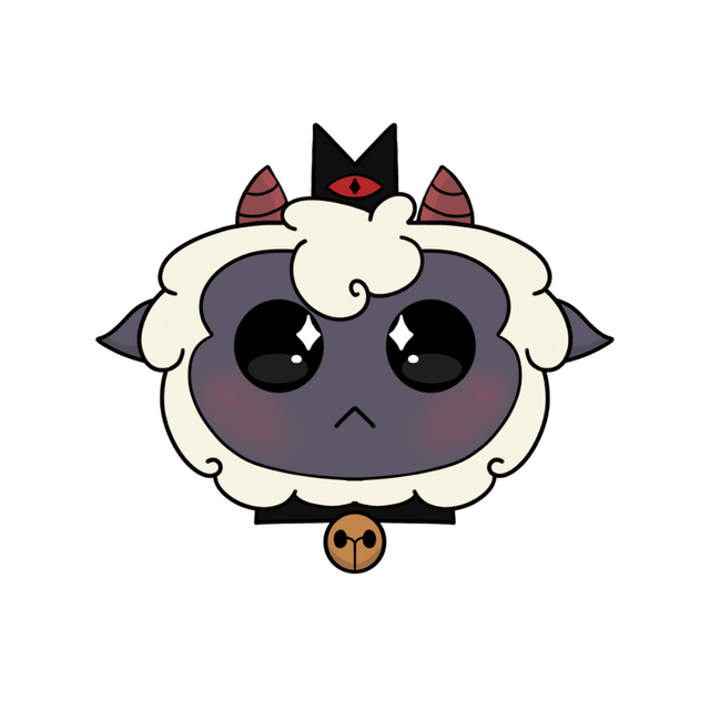 Cult Of The Lamb Chibi Lamb Head Sticker