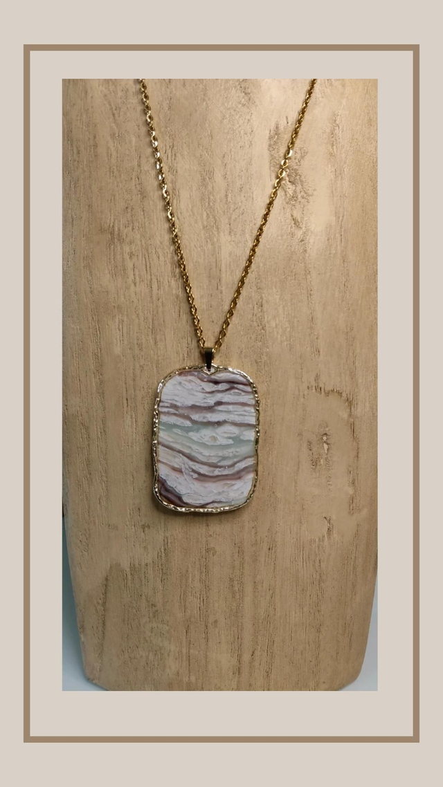 Collier "la naturelle" rectangle 