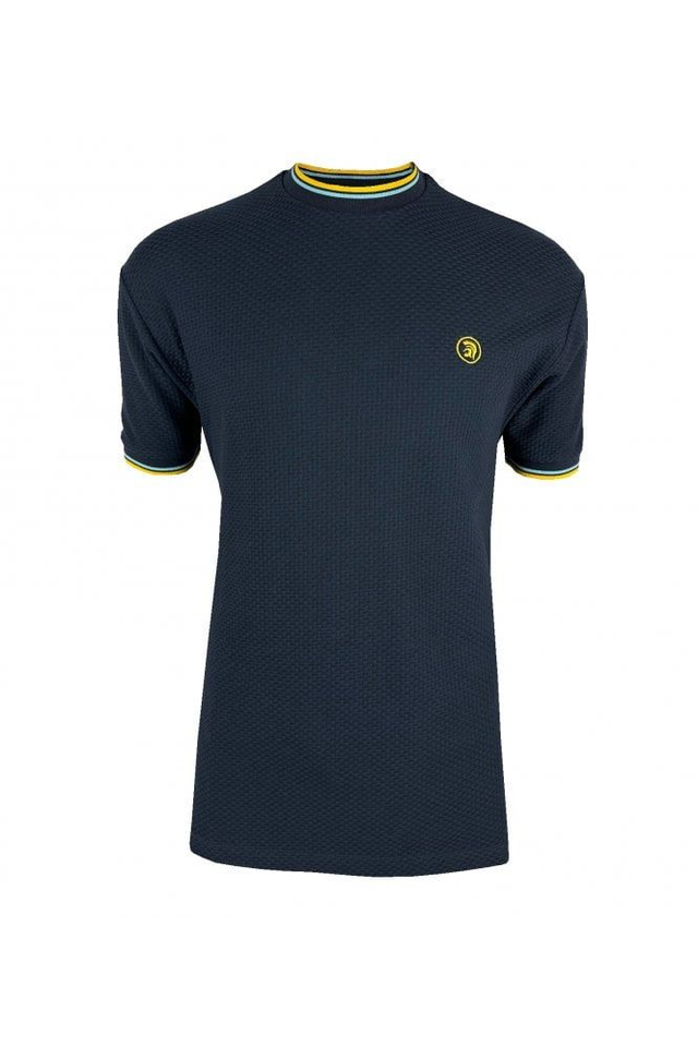 Trojan TC-1037 Twin Tipped Textured Tee - Navy