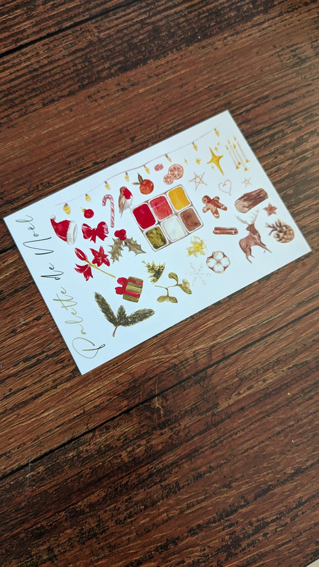 Carte  La palette de couleurs de Noël