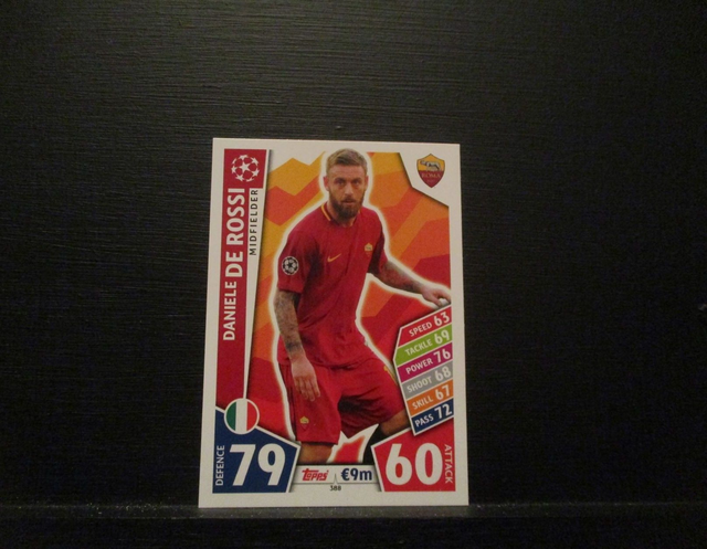 Daniele De Rossi - UEFA Champions League Match Attax 2017/18 Original Trading Card #388