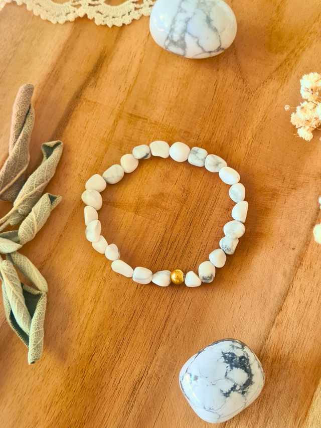 Bracelet Astéria Howlite - Calme
