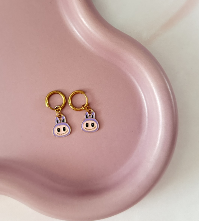 Labubu Oorbellen Paars