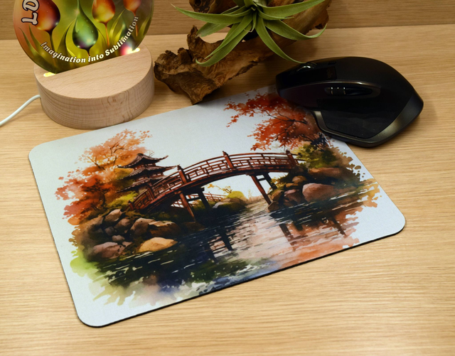 Serene Japanese Garden Mouse Mat – Anti-Slip &amp; Smooth Surface