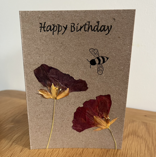 Happy Birthday - Nasturtium Card