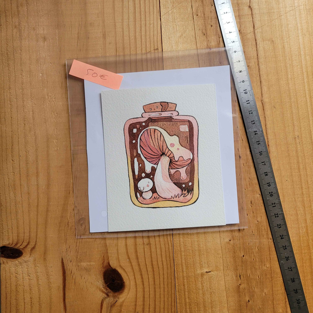 Aquarelle Originale - Potion champignon