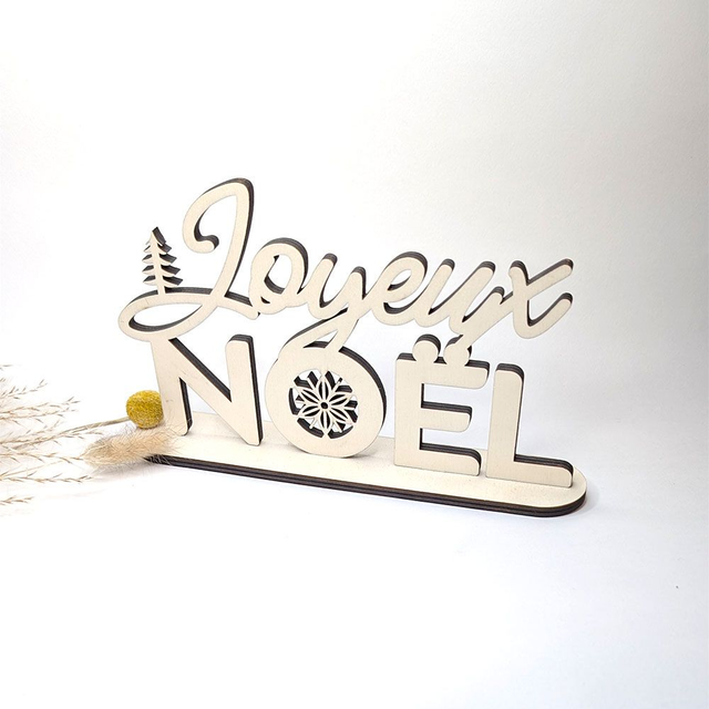 Socle décoratif Joyeux Noël
