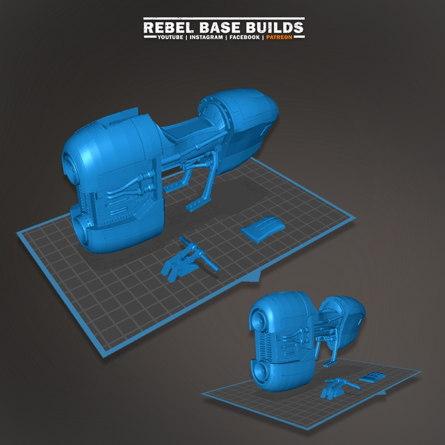 3D  printed Speeder Bike