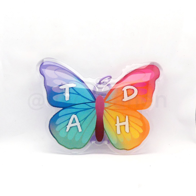 Porte clef papillon TDAH