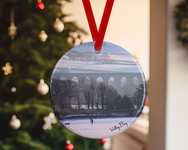 "A Winters Morning at Penistone" Ceramic Christmas Decoration      