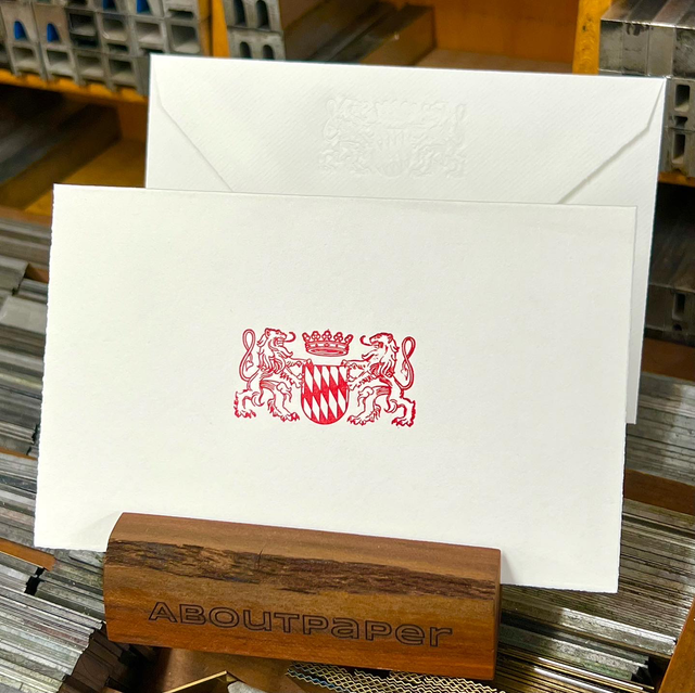 Bayernwappen auf Büttenpapier