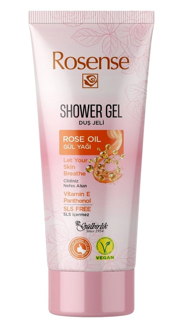 ROSENSE 250ml Żel Pod Prysznic z Olejkiem RÓŻANYM