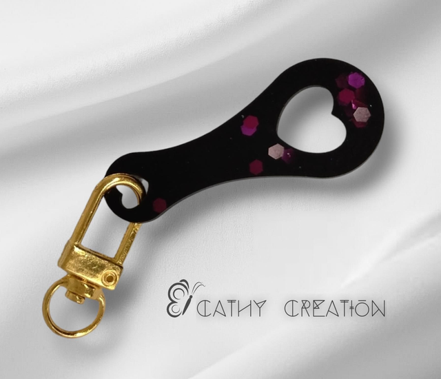 Jeton de caddie noir et paillettes 