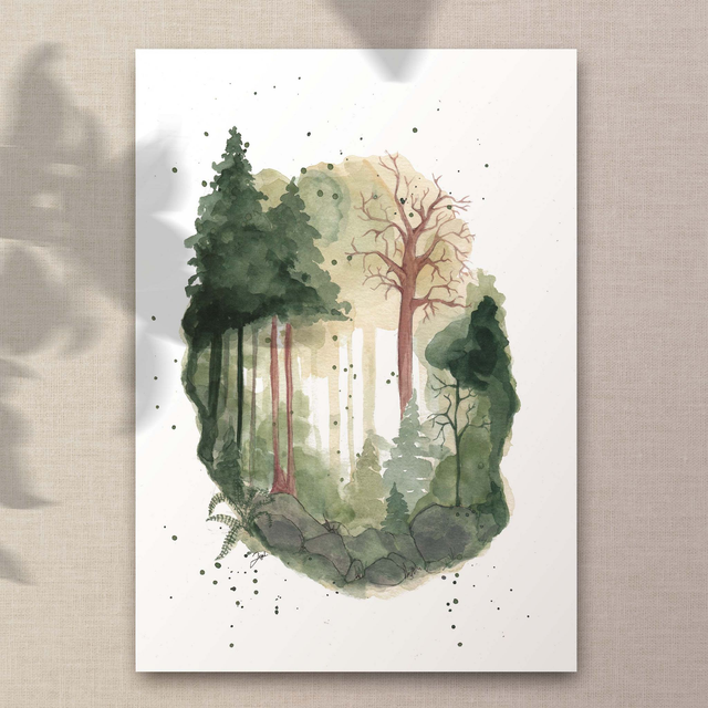 Affiche A4 - Brocéliande - La Forêt