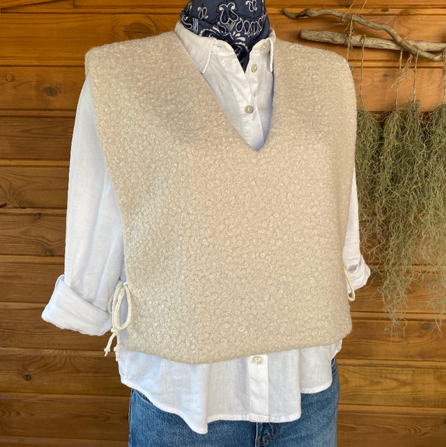 Santocha – Débardeur femme réversible rose fait main S/M